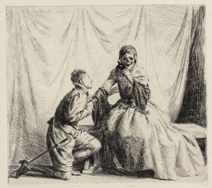 Den unge mannen og Døden av Carl Bloch