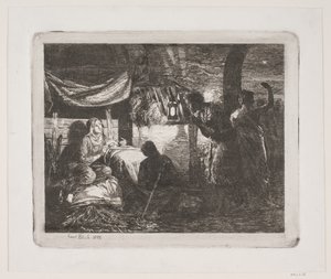 Tilbedelse av hyrdene av Carl Bloch