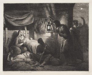 Tilbedelse av hyrdene av Carl Bloch