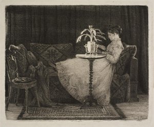 Lesende dame av Carl Bloch