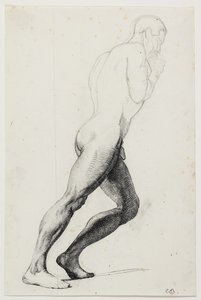 Studie for Samsons ben til museets bilde "Samson blant filistrene" (kms830) av Carl Bloch