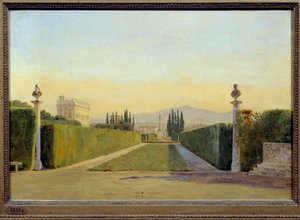 Hagene til Villa Albani. Maleri av Carl Christian Constantin Hansen (1804-1880) Ec. Dan. av Carl Christian Constantin Hansen