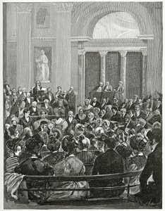 Mottakstale av Victor Hugo, 1800-tallet (bw-gravering)