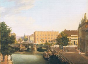 Den kongelige arkitekturskolen med Schlossbrücke i Berlin