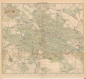 Plan over byen Berlin av Carl Diercke