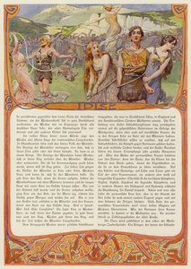 Idis , germansk gudinne (farge litho) av Carl Emil Doepler