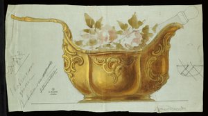Stor metall kovsh i Louis XV-stil, House of Carl Faberge av Carl Fabergé