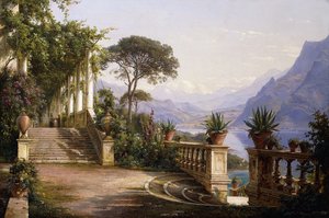 Loggia Fra Como, 1880 av Carl Frederick Aagaard