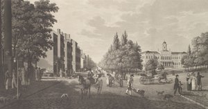 Broadway og rådhus i New York Broadway og rådhus i New York, 1824. av Carl Fredrik Akrell