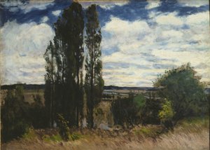 Seine, Landskap med poppel, 1877