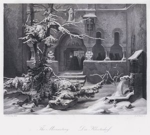 Klosteret (gravering) av Carl Friedrich (after) Lessing