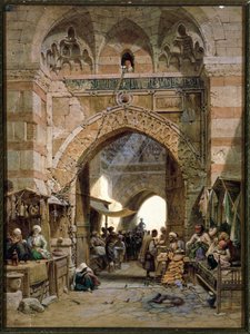 Bazaar Scene, 1875 (wc på papir)