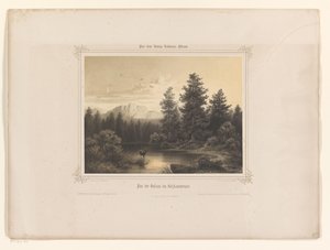 Utsikt over et vann i Salzkammergut Flus der Gossau im Salzkammergut (tittel på objekt) Album presentert for Louis I fra Bayern (serietittel) König-Ludwigs album (serietittel) av Carl Friedrich Würthle