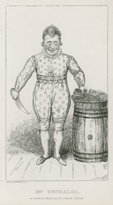 Mr Joseph Grimaldi som klovn i Harlequin og Friar Bacon