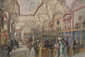 Marmorhallen til Ambraser Gallery i Nedre Belvedere, Wien, 1876