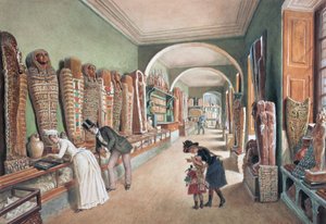 Korridoren og det siste kabinettet i den egyptiske samlingen
