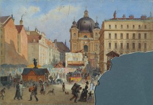 Peterskirche i Wien sett fra Graben