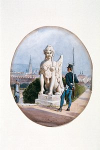 En infanterist på vaktvakt foran Upper Belvedere av Carl Goebel d. J.