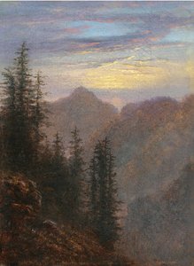 Fjelllandskap i skumringen av Carl Gustav Carus