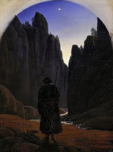 Pilegrimer i fjelldalen. Rundt 1820 av Carl Gustav Carus