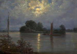 Fullmåne nær Pillnitz