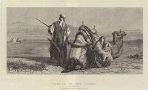 Fare i ørkenen, i utstillingen til Society of Painters in Water Colors av Carl Haag