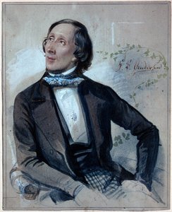 Portrett av Hans Christian Andersen (1805-1875) av Carl Hartmann