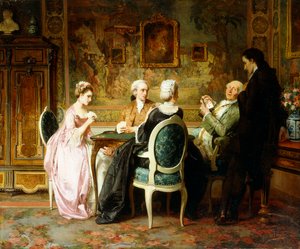 Kortspillet, av Carl Heinrich Hoff