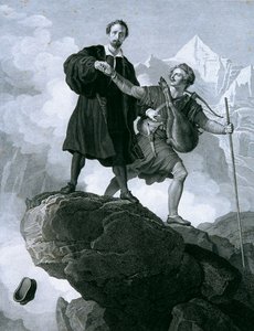 Manfred og gemsejegeren av Carl Heinrich Rahl