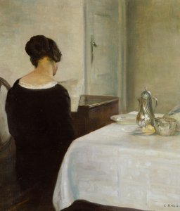 The Letter (olje på lerret) av Carl Holsoe