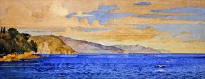 Santa Margherita og Aegeri Sea (akvarell på papir)