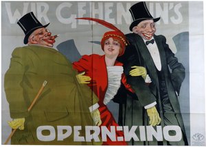 Vi går på opera kino, ca. 1905 av Carl Josef Pollak