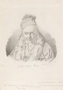Portrett av maleren Joseph Anton Koch 1768-1839, 1836. av Carl Küchler