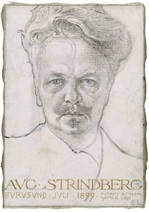 August Strindberg, 1899 av Carl Larsson
