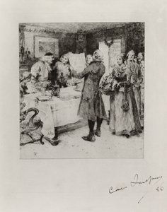 «Den glade festen». Illustrasjon til Anna Maria Lenngrens dikt. Tilstand I av Carl Larsson