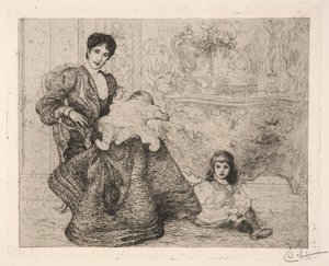 Dora Lamm og hennes sønner av Carl Larsson