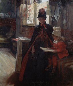 I Valand, interiør med Karine og Suzanne av Carl Larsson