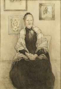 Mor, ca. 1893 (wc på papir) av Carl Larsson