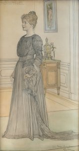 Portrett av fru Signe Thiel av Carl Larsson