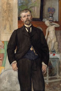 Portrett av arkitekten Jac. Ahrenberg av Carl Larsson