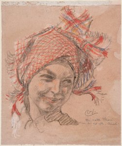 Hodestudie av Carl Larsson