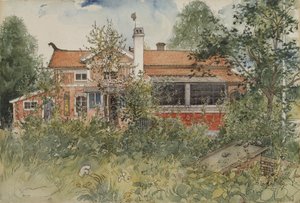 The Cottage, fra A Home-serien, ca. 1895 (wc på papir) av Carl Larsson