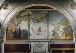 Inntoget av kong Gustav Vasa av Sverige i Stockholm i 1523, 1908 av Carl Larsson