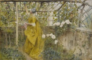 The Vine, 1884 (wc på papir) av Carl Larsson