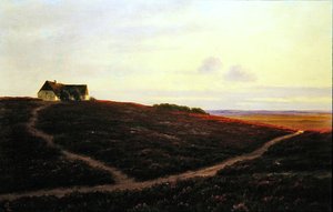 En hytte på Jylland (olje på lerret)