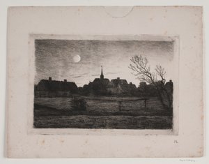 Hornbæk kirke, sommerkveld av Carl Locher
