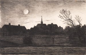 Hornbæk kirke, sommerkveld av Carl Locher