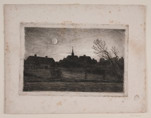 Hornbæk kirke, sommerkveld av Carl Locher