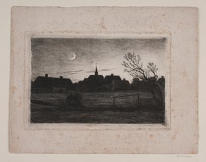 Hornbæk kirke, sommerkveld av Carl Locher