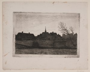 Hornbæk kirke, sommerkveld av Carl Locher
